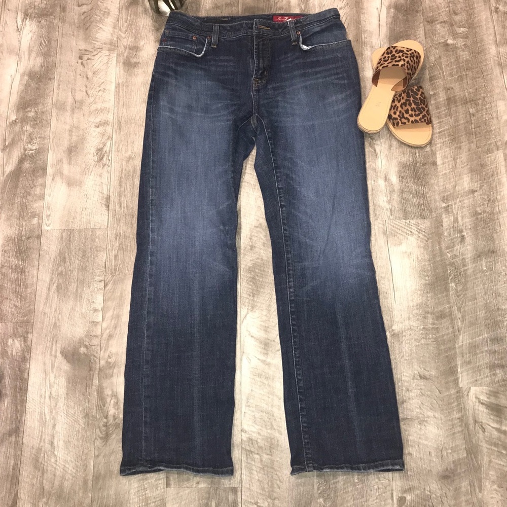 Seven7 Mid-rise boot cut jeans